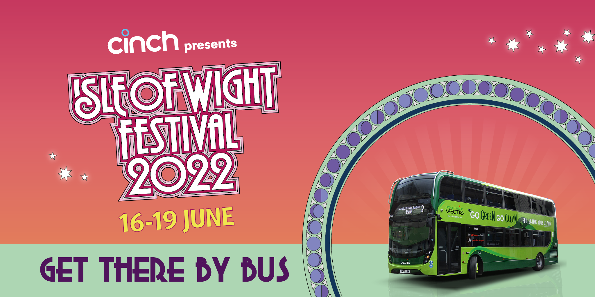 Travel By Bus to The Isle of Wight Festival Southern Vectis